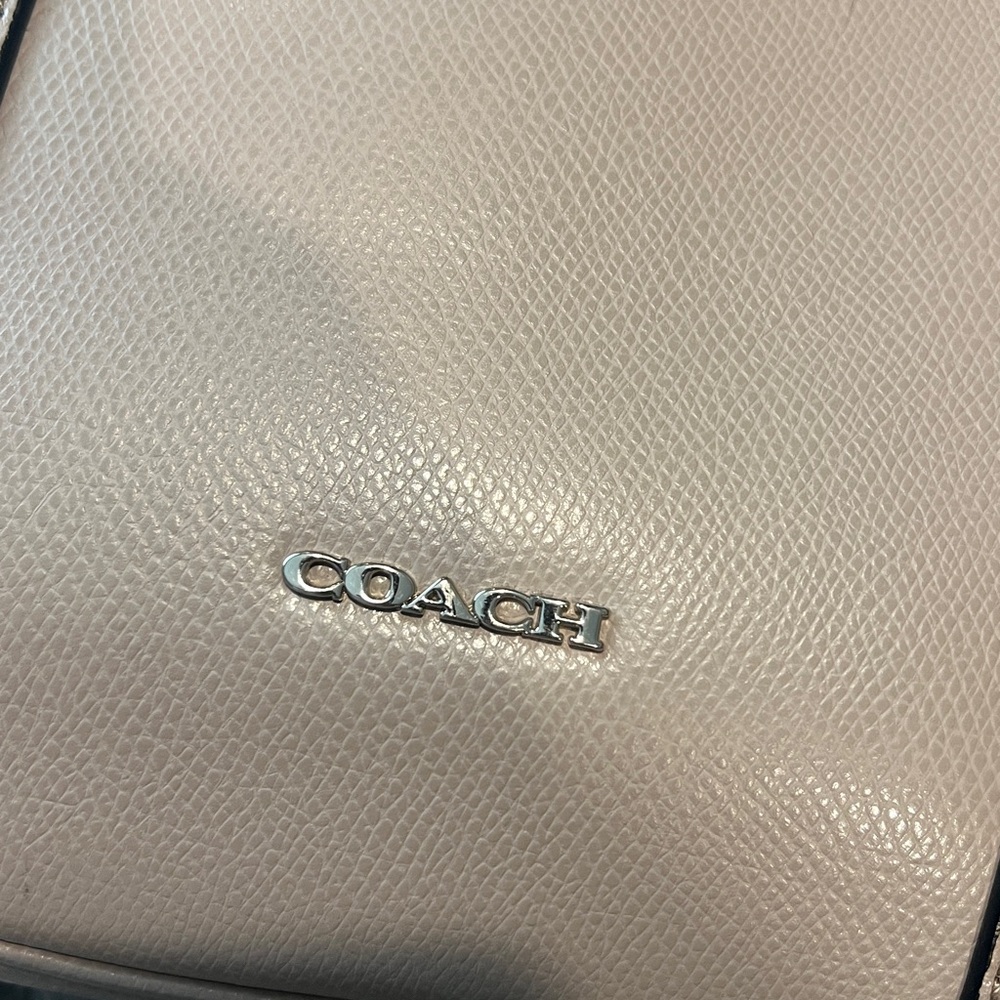 Coach Slim Brief in Crossgrain Leather Laptop Bag - Grey Birch - Picture 4 of 10